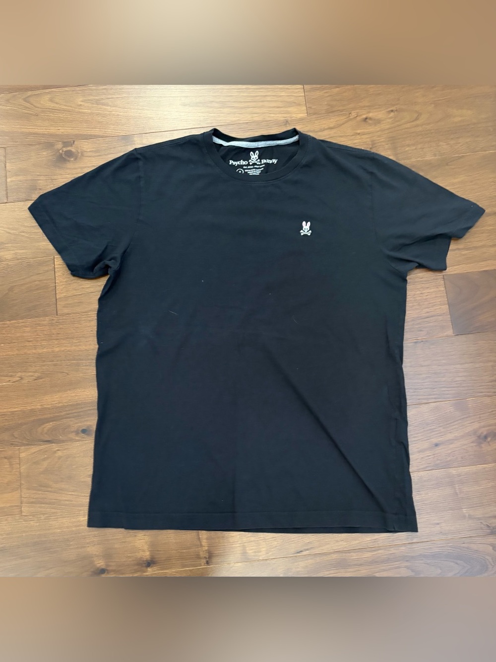 Psycho Bunny Black Short Sleeve Crew Neck T-Shirt with White Logo